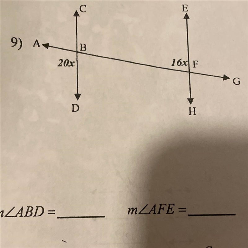 Find measure of the missing angles and justify your answer with postulates and theorems-example-1