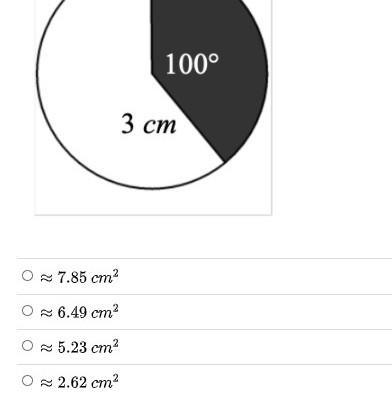 What is the approximate area of the shaded sector? Use 3.14 for π.-example-1