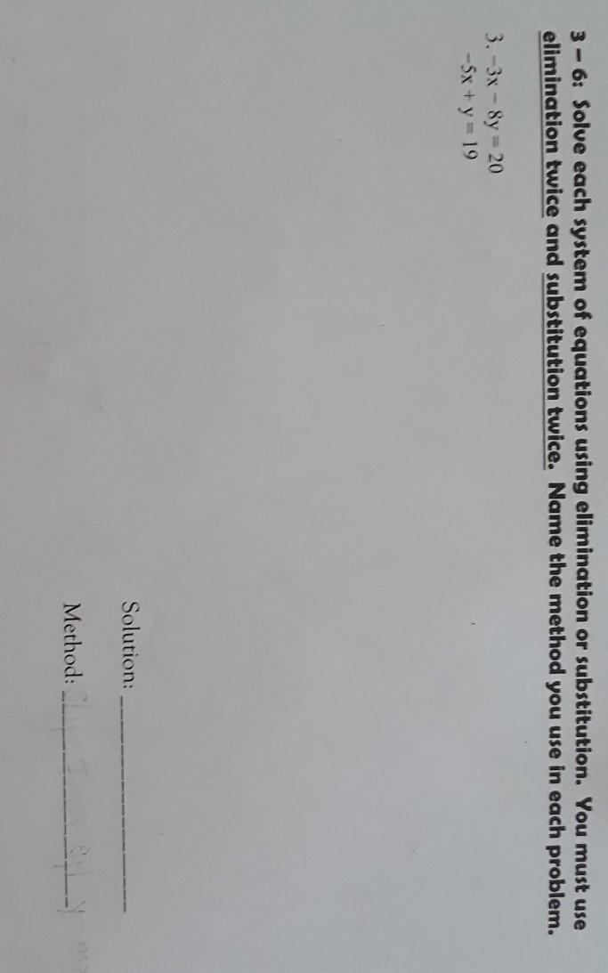 I don't understand how to do either elimination or substituion.-example-1