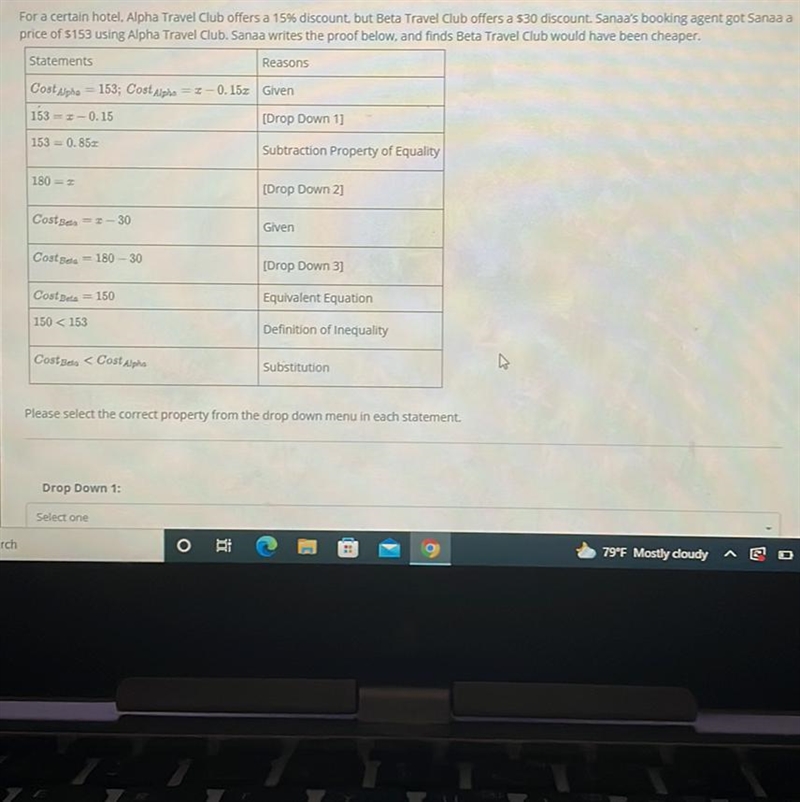 what is the fill in for the diagram drop downs drop down 1: is it a reflexive property-example-1