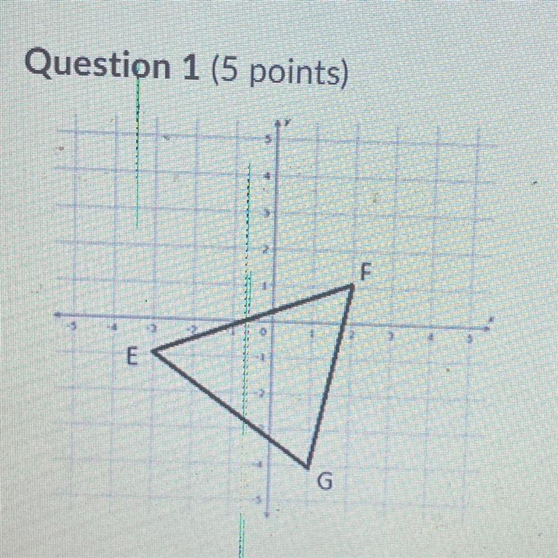 What are the resulting vertices of triangle E'F'G' after rotating triangle EFG 180° about-example-1