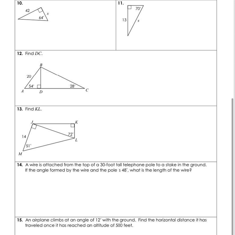 Unit 8: Right triangles & Trigonometry Homework 4: Trigonometric Missing Sides-example-1