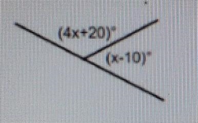 Find the value of x then find the measure of both angles-example-1