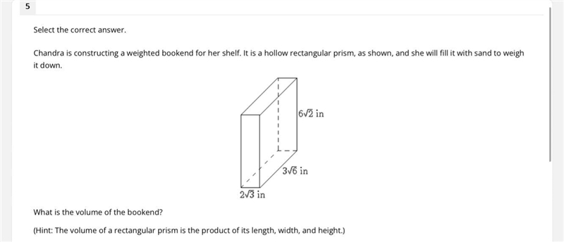 What is the volume of the bookend? “See image” I CANT FIGURE THIS OUT (Hint: The volume-example-1