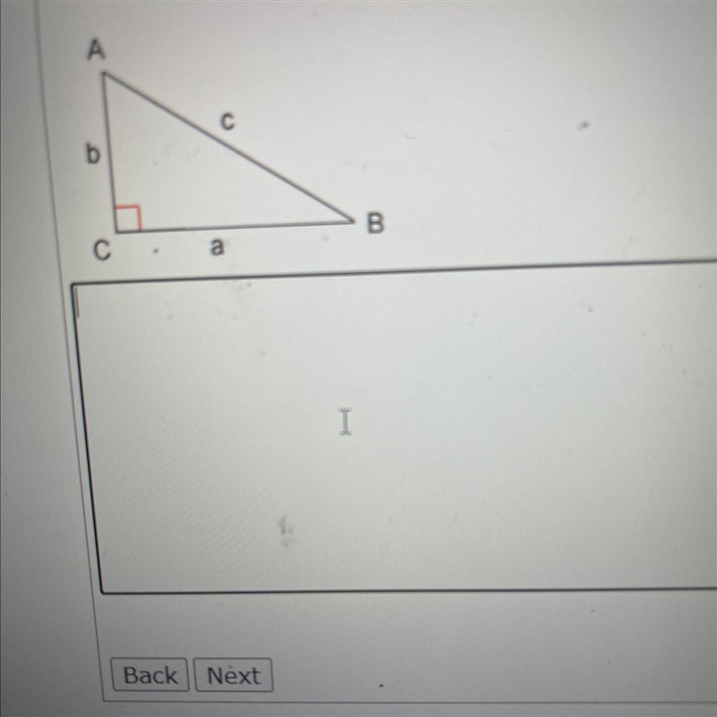 26. Julie says that sin A/cos A = tan A and sin B / cos B = tan B. Use the triangle-example-1