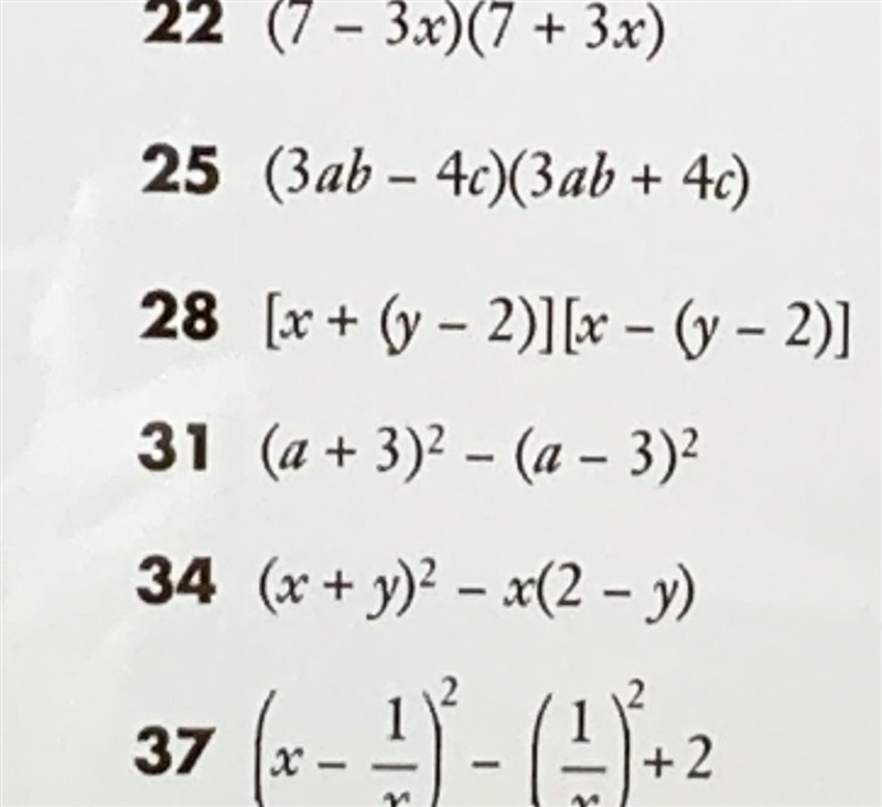 Need help solving question 34 via expanding and simplifying thanks-example-1