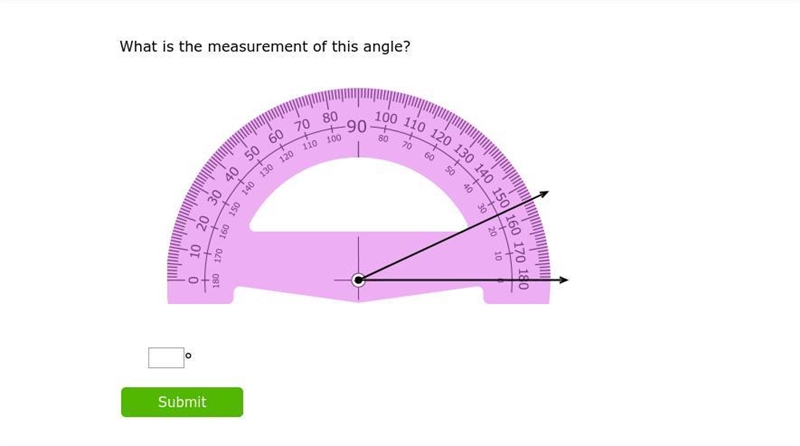 What is the measurement of this angle?-example-1