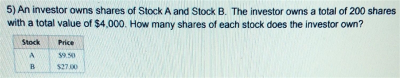 For the following word problems, create a system of equations and solve by using the-example-1