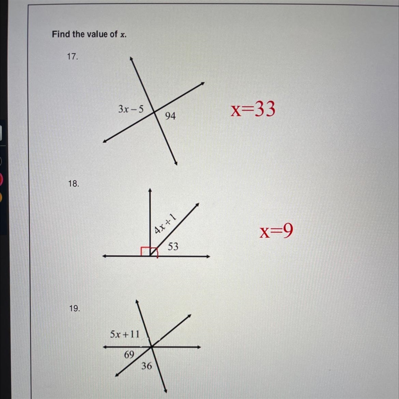 Is #17 & #18 correct? I need help with #19-example-1