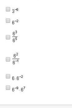 Which expressions are equivalent to 1 / 36? check all that apply-example-1