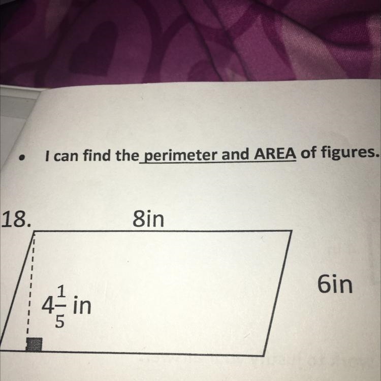 I can find the perimeter and area of a figure Parallelogram￼.-example-1