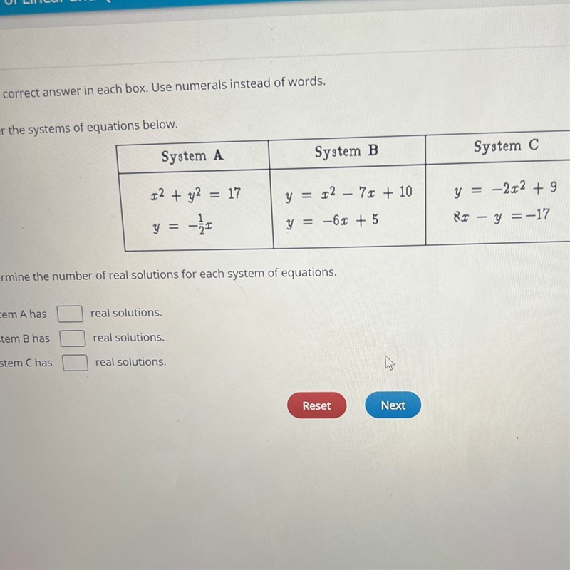 Type the correct answer in each box. Use numerals instead of words.Consider the systems-example-1