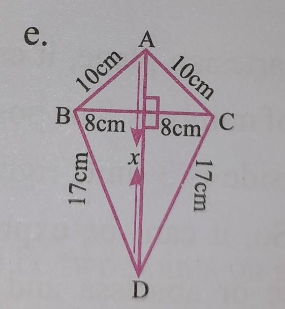 Find the value of "x" from the given figure... .................... ​-example-1