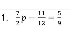 Solve the following equations without the use of a model. Write all fractional answers-example-1