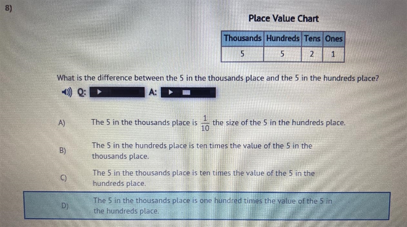 What is the difference between the 5 in the thousands place and the 5 in the hundreds-example-1