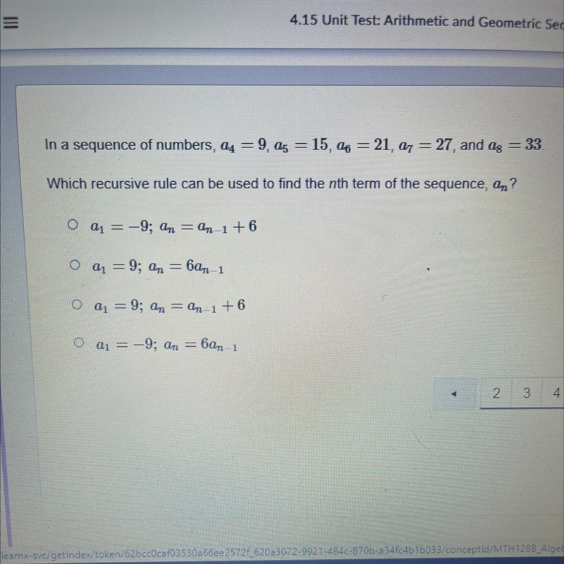 Which recursive rule can be used to find the bth term of the sequence, an-example-1