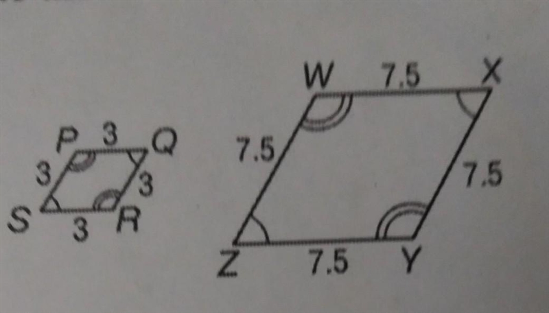 Determine whether each pair of figures is similar. If so, write the similarity statement-example-1