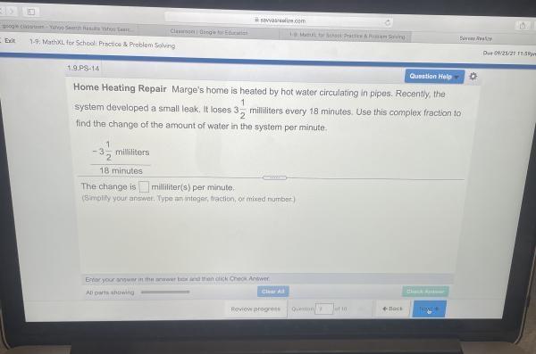 Question HelpHome Heating Repair Marge's home is heated by hot water circulating in-example-1