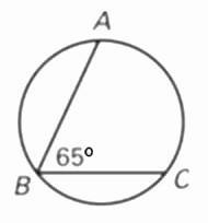 Referring to the figure, find the unknown measure of arc AC.-example-1