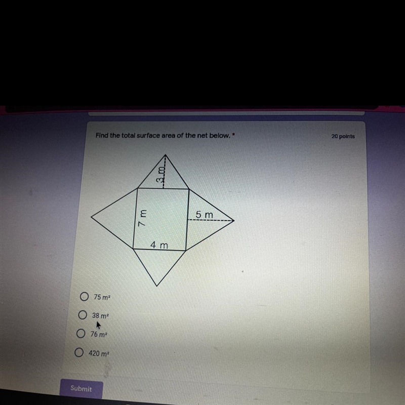 Find the total surface area of the net below-example-1