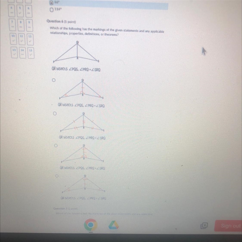 Which of the following has the markings of the given statements and any applicable-example-1