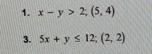 Tell whether the ordered pair is a solution of the inequality. I need help with these-example-1