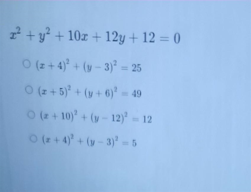 complete the square with the following equation of a circle so that you can convert-example-1