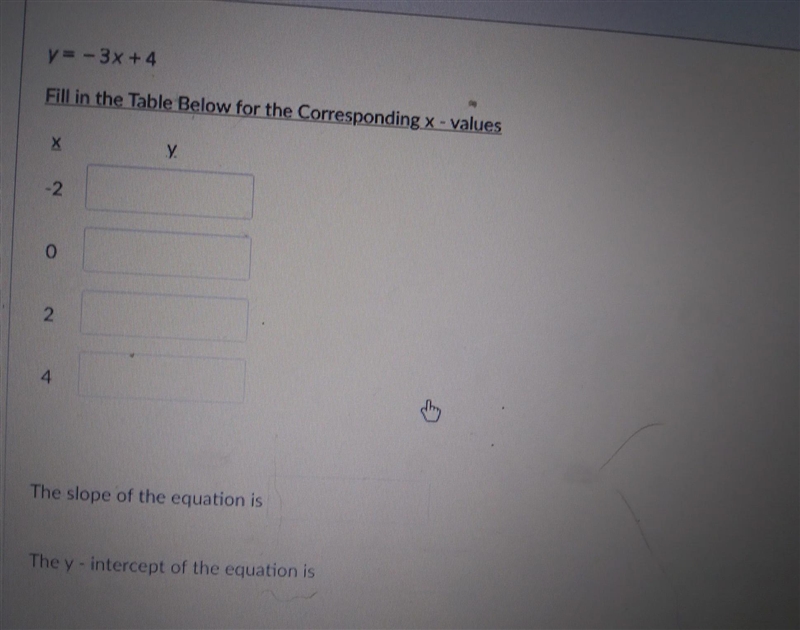 Fill I n the table for the corres x values-example-1