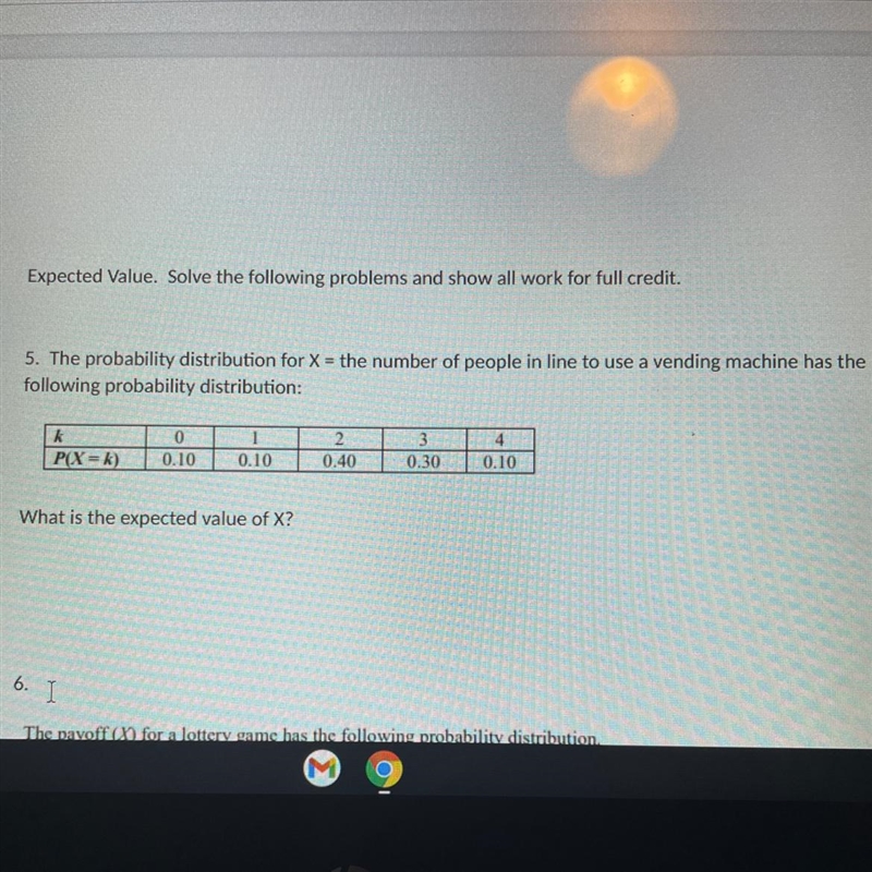 5. The probability distribution for X = the number of people in line to use a vending-example-1