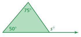 Find the measure of the exterior angle.-example-1