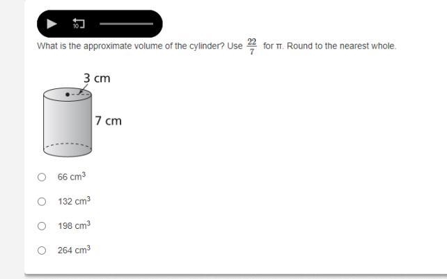 What is the approximate volume of the cylinder? Use 227 for π. Round to the nearest-example-1