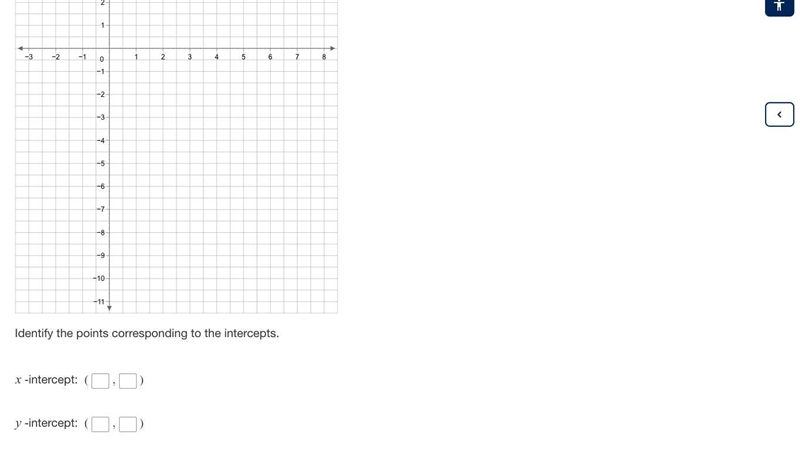 Use intercepts to graph the linear equation -4x+3y=-30 .-example-1