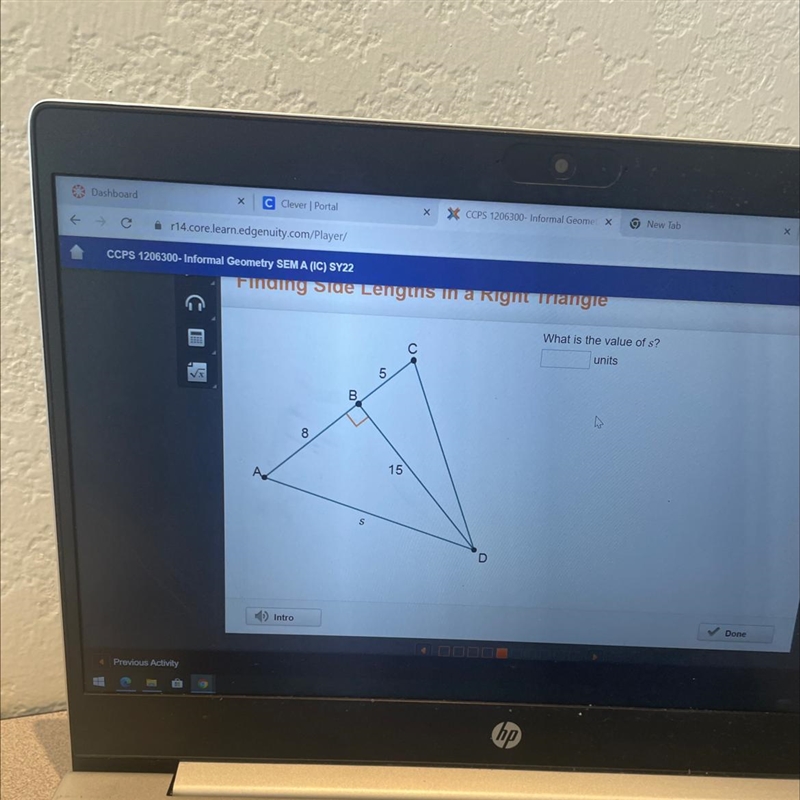 What is the value of s? units KY $ 00 8 15 D-example-1