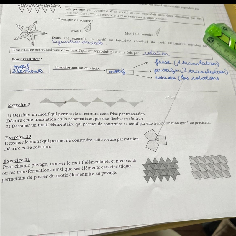 Bonjour, ‘est-ce ce que vous pouvez m’aider avec ces exercices, c’est pour demain-example-1