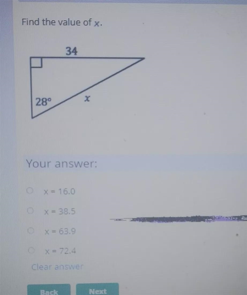 Can someone please help me find the value of x?-example-1