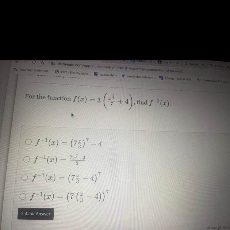 F(x)=3(x^1/7 divided by 7 +4) find f-¹(x).-example-1