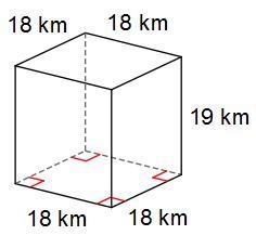 Find the total surface area.rectangular prism 3A. 6,156 km²B. 165 km²C. 2,016 km²D-example-1