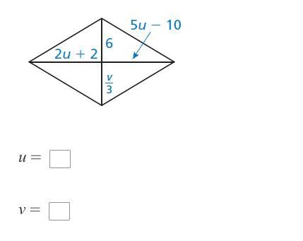 Find the value of each variable in the parallelogram.-example-1