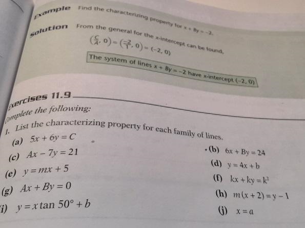 List the characterizing property for 6x + By = 24-example-1