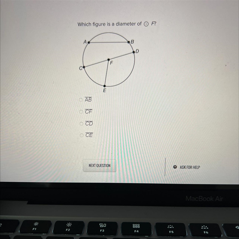 hi i'm stuck on diameter and radius and chord and the arc measure explanations. And-example-1