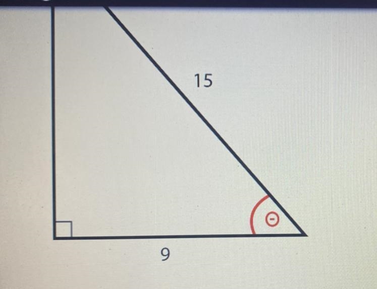 Find the sine of angle Ø in the triangle below.-example-1