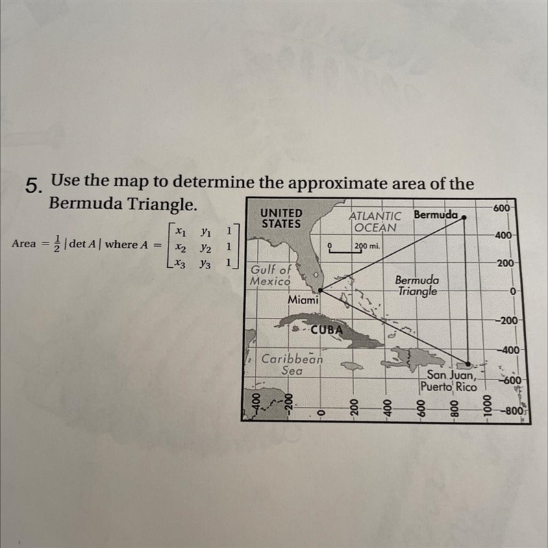 Use the he map to determine the approximate area of the Bermuda Triangle-example-1