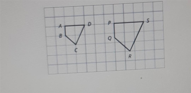 What is the scale factor form polygon ABCD to the polygon PQRS-example-1