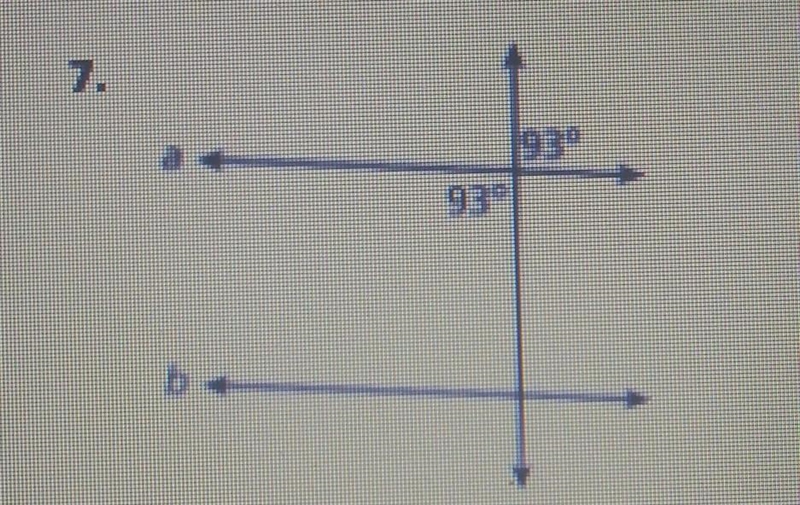 Determine if there is enough information to show that line A is parallel to line B-example-1