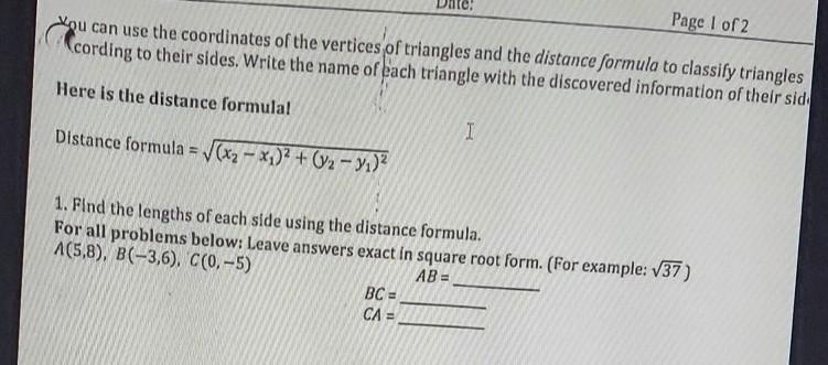 You can use the coordinates of the vertices of triangles and the distance formula-example-1