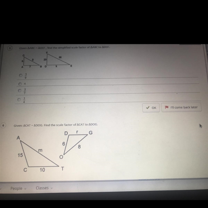 Help me with #5 & #6 ( this is homework not a test )-example-1