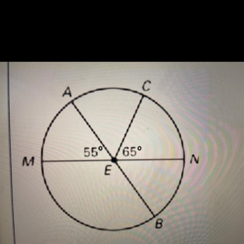 Referring to the figure, segment AB and segment NM are the diameters of circle E. Find-example-1