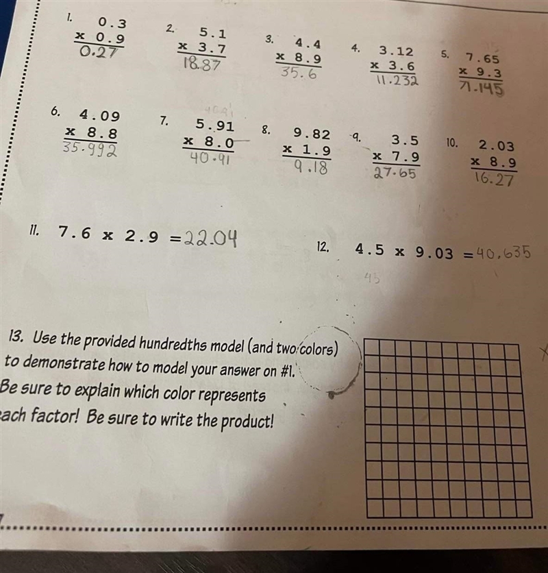 Please help with number 13 !​-example-1