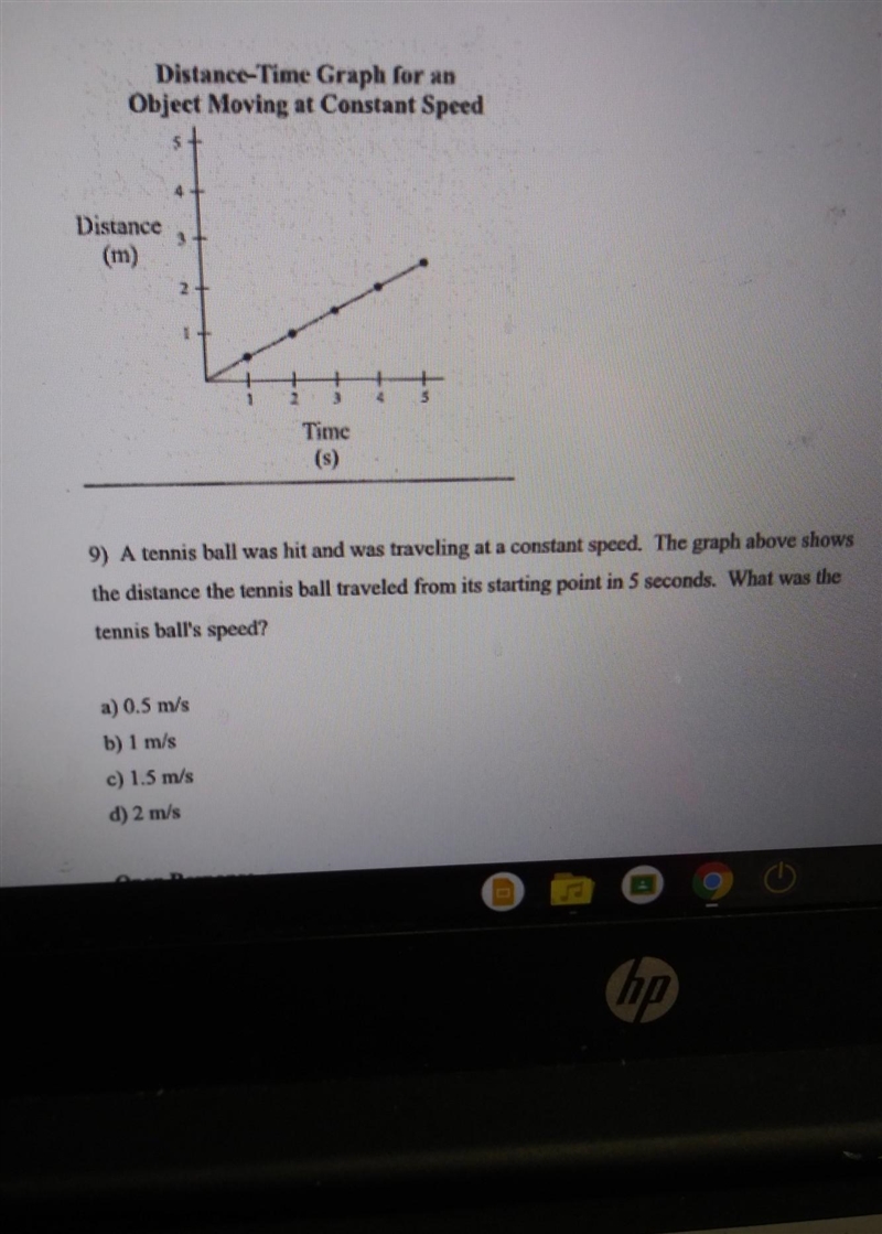 Distance-Time Grapfoss Object ng Constant Speed - 9) Achillwit and string a speed-example-1