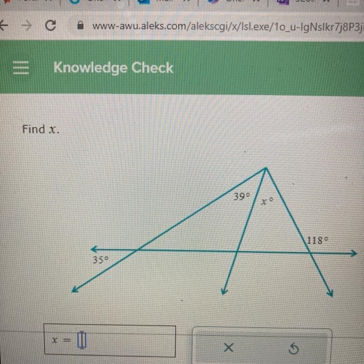 Knowledge Check Find x x=-example-1